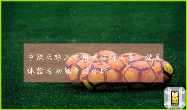中欧买球入口用户口碑汇总：使用体验与功能介绍分析